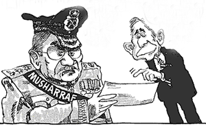 Telugu Funny Jokes on Bush Musharraf Political issus;  Political Jokes Telugu